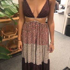 NWT Zimmermann Sz 1 Splice Floral Tie Tier Dress